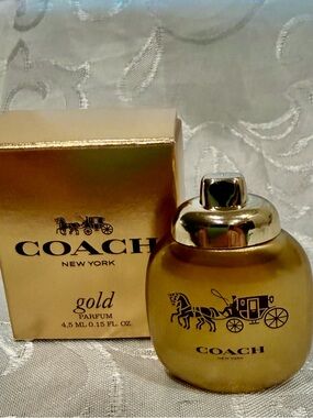 Coach Gold Parfum in Gold Bottle New! Mini size Dabber.